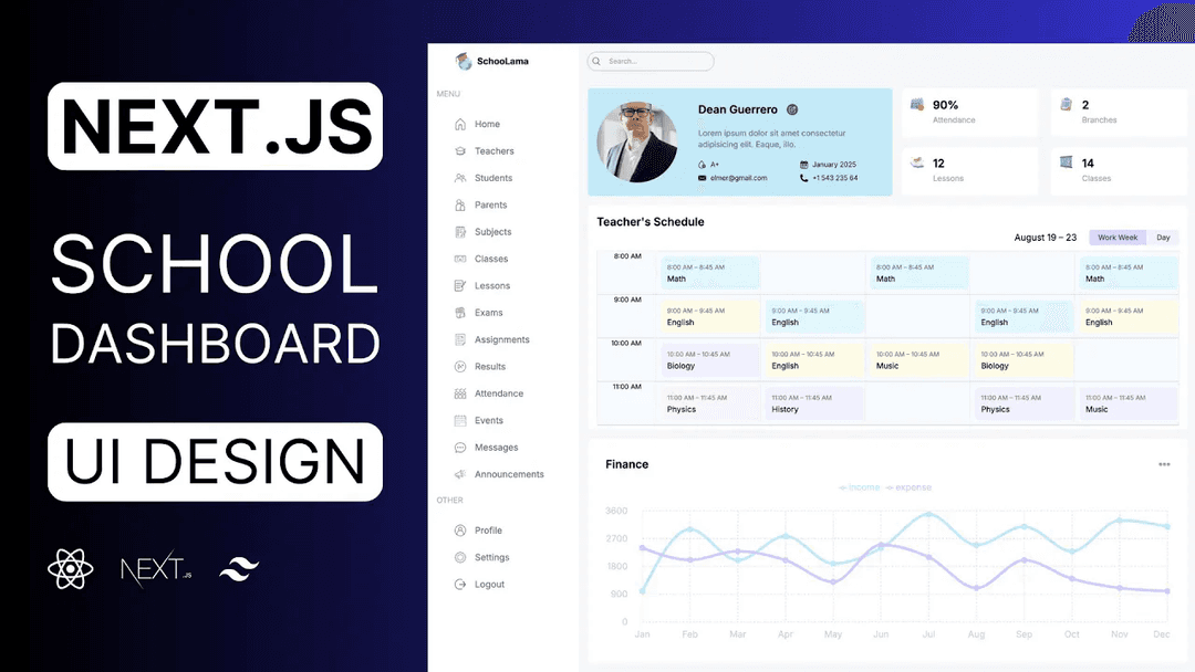 Next.js 学校管理后台开发：UI设计