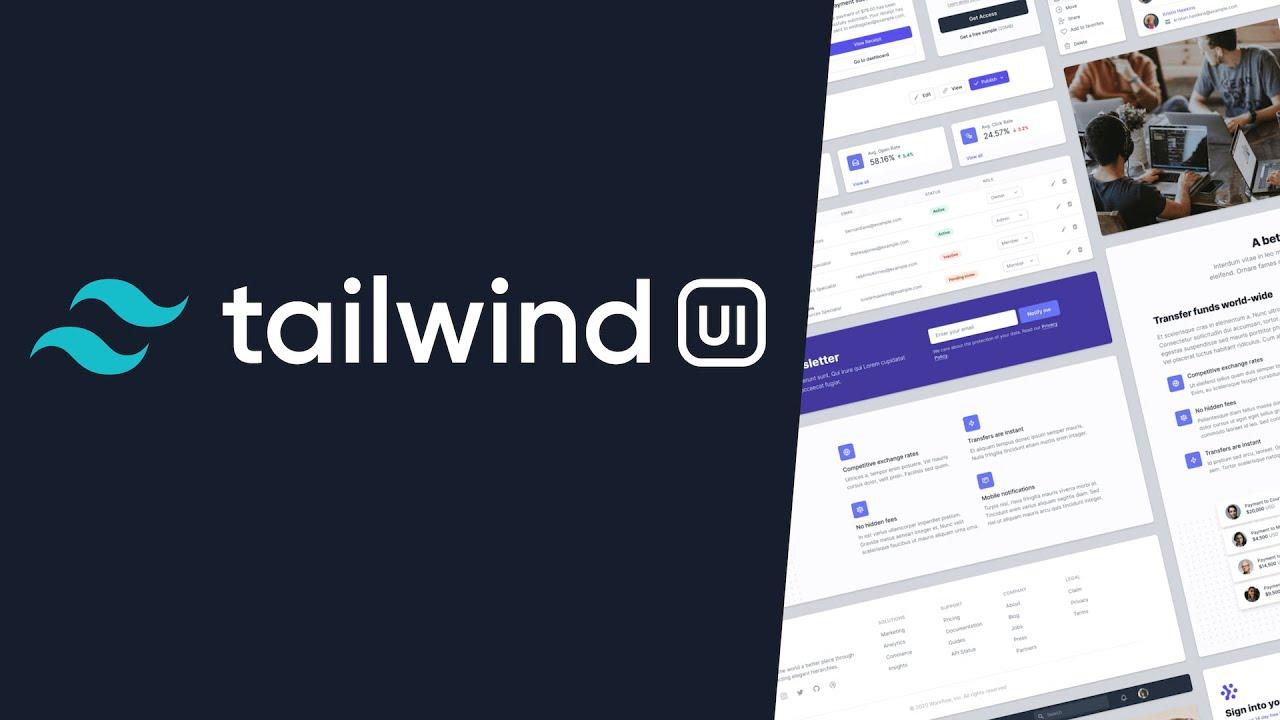 Tailwind UI官方组件库+12套网页模板